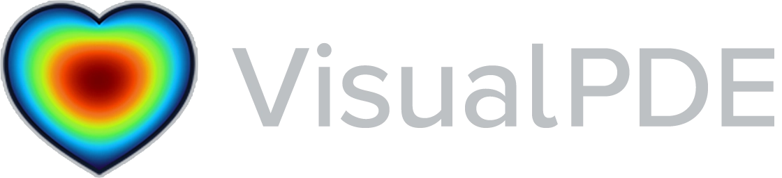 VisualPDE and a heart-shaped logo