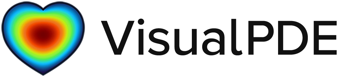 VisualPDE and a heart-shaped logo